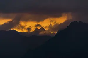 Sunrise In Austria Impressions: Dramatic clouds above Lechtal mountains