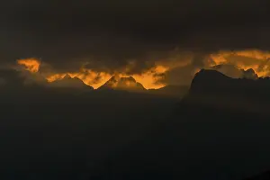 Sunrise In Austria Impressions: Dramatic clouds above Lechtal mountains