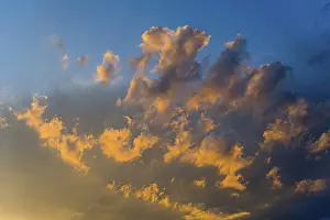 Colourful Evening Sky Impressions: Dramatic clouds in the light of a sunset