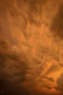 Cloudy Atmosphere Europe Impressions: Dramatic clouds in the sky, after sunset