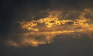 Dramatic Clouds At Sunset Impressions: Dramatic clouds at sunset, black clouds