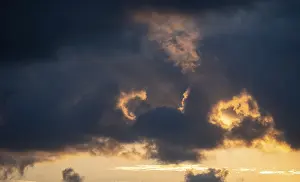 Dramatic Cloud Formation Impressions: Dramatic clouds, sunset, Cyclades