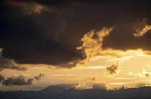 Southeast Europe Landscapes Impressions: Dramatic clouds, sunset, Cyclades