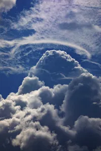 Thunderstorm Atmosphere Impressions: Dramatic cloudscape with (cumulus) clouds