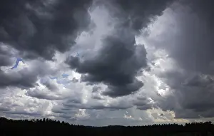 Thunderstorm Atmosphere Impressions: Dramatic cloudscape with (cumulus) clouds