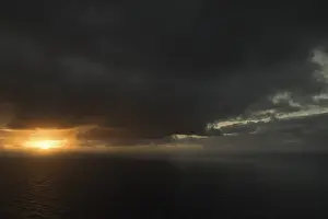 Dark Cloudy Sky Impressions: Dramatic dark cloudy sky at sunset