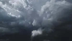 Thunderstorm Atmosphere Images Impressions: Dramatic dark storm clouds in sky background