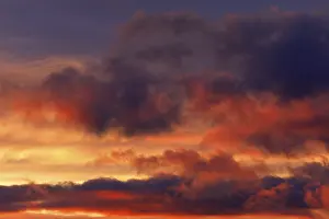 Atmospheric Light Europe Impressions: Dramatic evening sky at sunset
