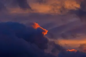 Evening Sunlight In Germany Impressions: Dramatic evening sky at sunset
