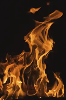 Dark Background Flames Impressions: Dramatic flames against A dark background