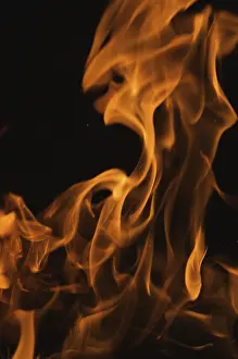 Dark Background Flames Impressions: Dramatic flames against A dark background