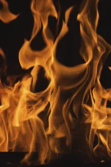Dark Background Flames Impressions: Dramatic flames against A dark background