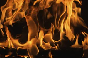Dark Background Flames Impressions: Dramatic flames against A dark background