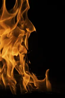 Dark Background Flames Impressions: Dramatic flames against A dark background