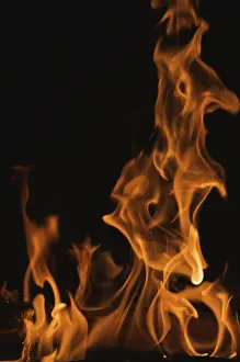 Dark Background Flames Impressions: Dramatic flames against A dark background