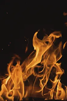 Dark Background Flames Impressions: Dramatic flames against A dark background