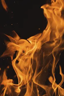 Dark Background Flames Impressions: Dramatic flames against A dark background
