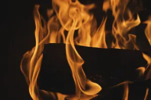 Dark Background Flames Impressions: Dramatic flames against A dark background