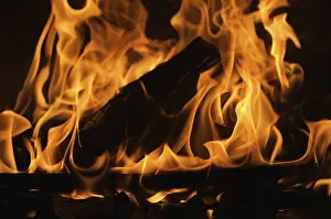 Dark Background Flames Impressions: Dramatic flames against A dark background