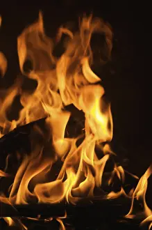 Dark Background Flames Impressions: Dramatic flames against A dark background
