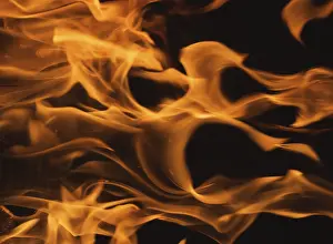 Dark Background Flames Impressions: Dramatic flames against A dark background