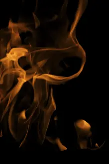 Dark Background Flames Impressions: Dramatic flames against A dark background