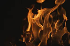 Dark Background Flames Impressions: Dramatic flames against A dark background