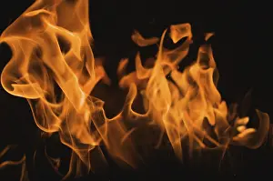 Dark Background Flames Impressions: Dramatic flames against A dark background