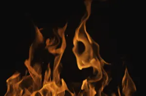 Dark Background Flames Impressions: Dramatic flames against A dark background