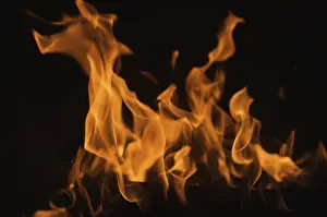 Dark Background Flames Impressions: Dramatic flames against A dark background