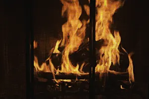 Dark Background Flames Impressions: Dramatic flames against A dark background