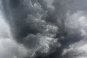Cloudy Atmosphere Photography Impressions: Dramatic lighting mood with dark thunderclouds