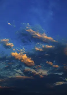 Deserted Austrian Landscape Impressions: Dramatic red cloudscape at dusk