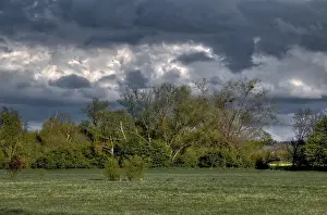Dramatic Storm Clouds Europe Impressions: Dramatic storm clouds with grey