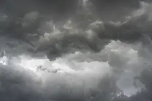 Stormy Atmosphere Germany Impressions: Dramatic storm clouds during a thunderstorm