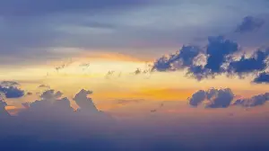Cloudy Landscape Photo Impressions: Dramatic sunset clouds in sky