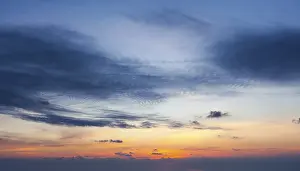 Diverse Landscape Photography Impressions: Dramatic sunset clouds in sky