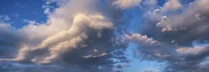 Cloudy Atmospheric Scenery Impressions: Dramatic thunderclouds in the evening light