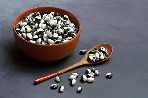 Dried Beans Impressions: Dried beans in shell with spoon