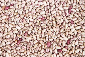 Close Up Bean Images Impressions: Dried patterned beans