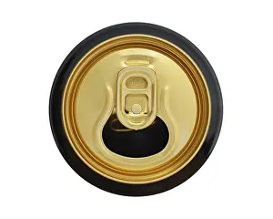 Plain Background Studio Shot Impressions: Drinks can top with ring pull, studio shot