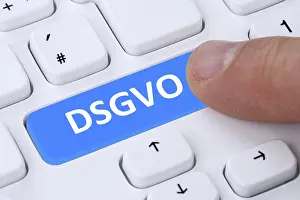 Computer Keyboard Symbol Impressions: DSGVO Basic Data Protection Regulation