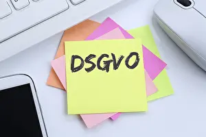 Computer Keyboard Symbol Impressions: DSGVO Basic Data Protection Regulation