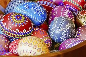 Coloured Easter Eggs Impressions: Easter, Easter basket, Easter eggs