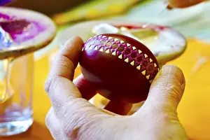 Easter Egg Decoration Impressions: Easter, Easter egg, blown out colored egg