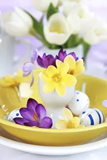 Christian Tradition Impressions: Easter detail with Easter eggs or spring motive