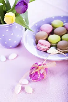 French Pastry Display Impressions: The easter installation with macarons