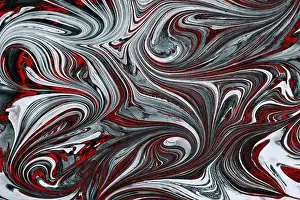 Uninhabited Island Illustrations Impressions: Ebru marble effect pattern design for print