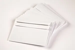 Studio Background Still Lifes Impressions: Envelopes, white, reverse side