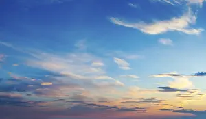 Full Frame Nature Scene Impressions: Evening sky with dramatic clouds